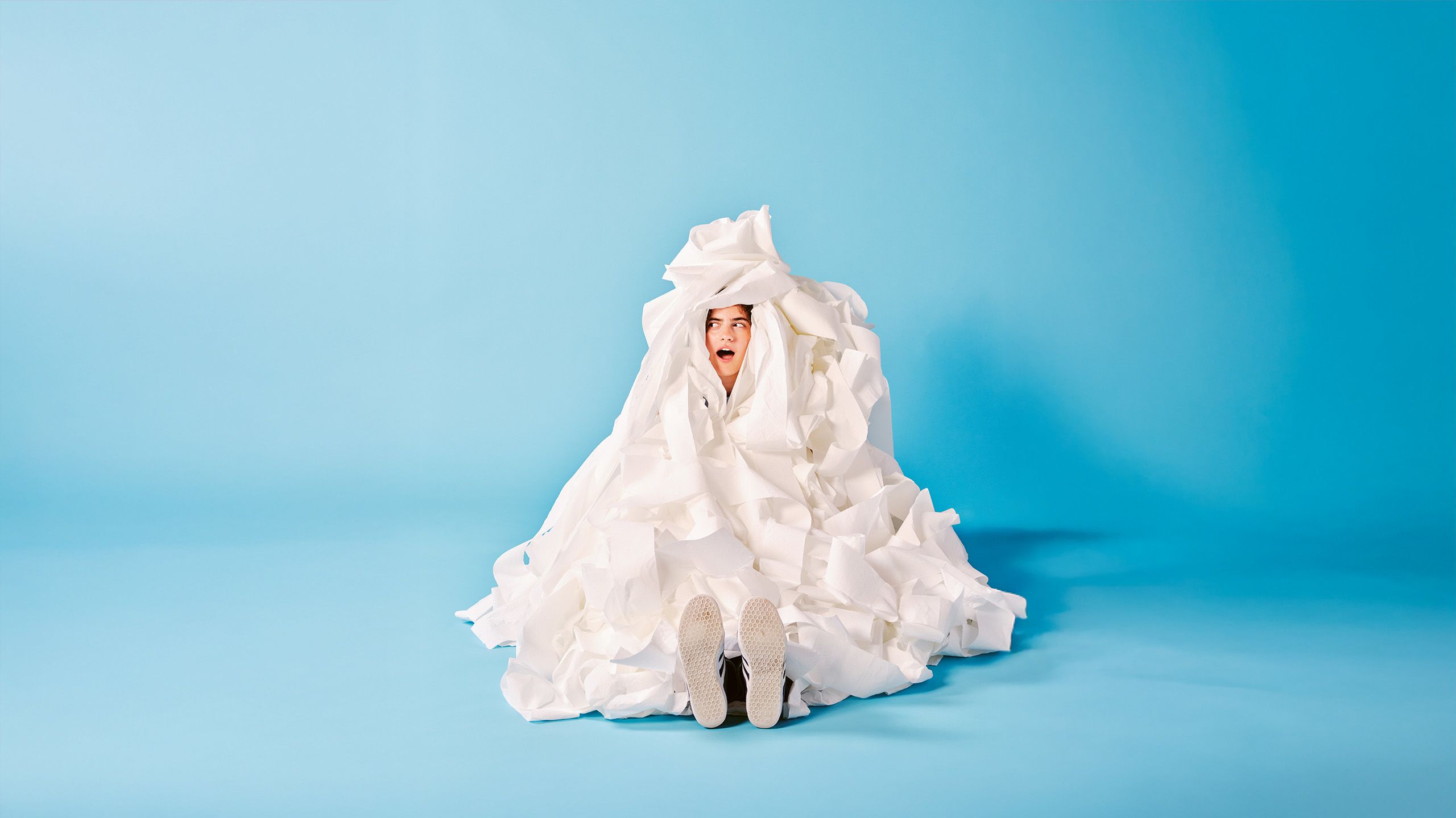 Wrapped in toilet paper